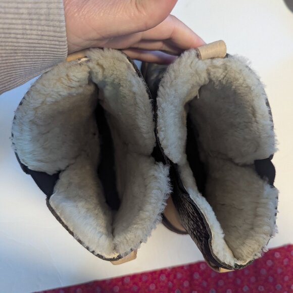 Ulu Tupik Shearling-Lined Pebbled Bison Leather Boots Brown Men's Size 10 - Picture 9 of 11